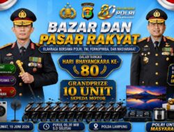 Sambut HUT Bhayangkara ke-80, Polda Lampung Gelar Bazar hingga Olahraga Bersama Bertabur Grandprize