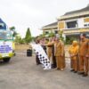 Bupati Pringsewu Hi. Riayanto Pamungkas Lepas Pendistribusian Logistik Pemilihan Kapekon Serentak
